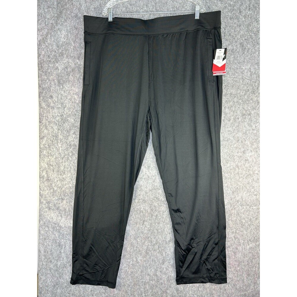 Pony Men's Active Stretch Straight Leg Pants 3 Pockets Black Size 2XL